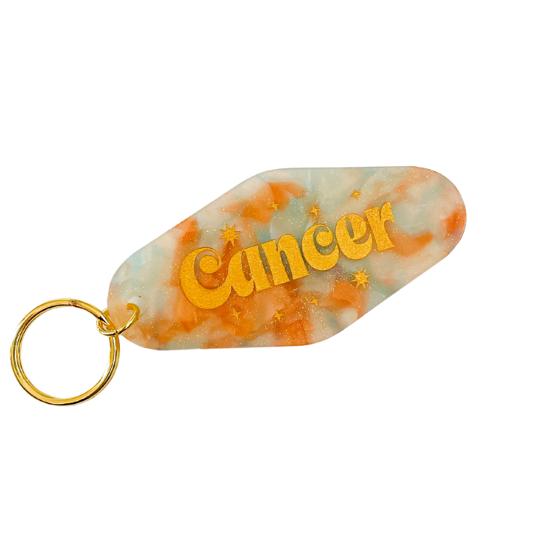 Cancer Zodiac Motel Keychain