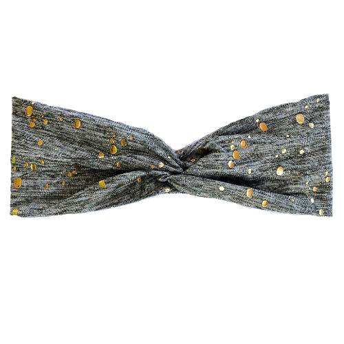 Gray Galaxy Metallic Twist Headband