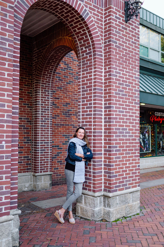 The Harmony Grove Scarf in Silver Gray