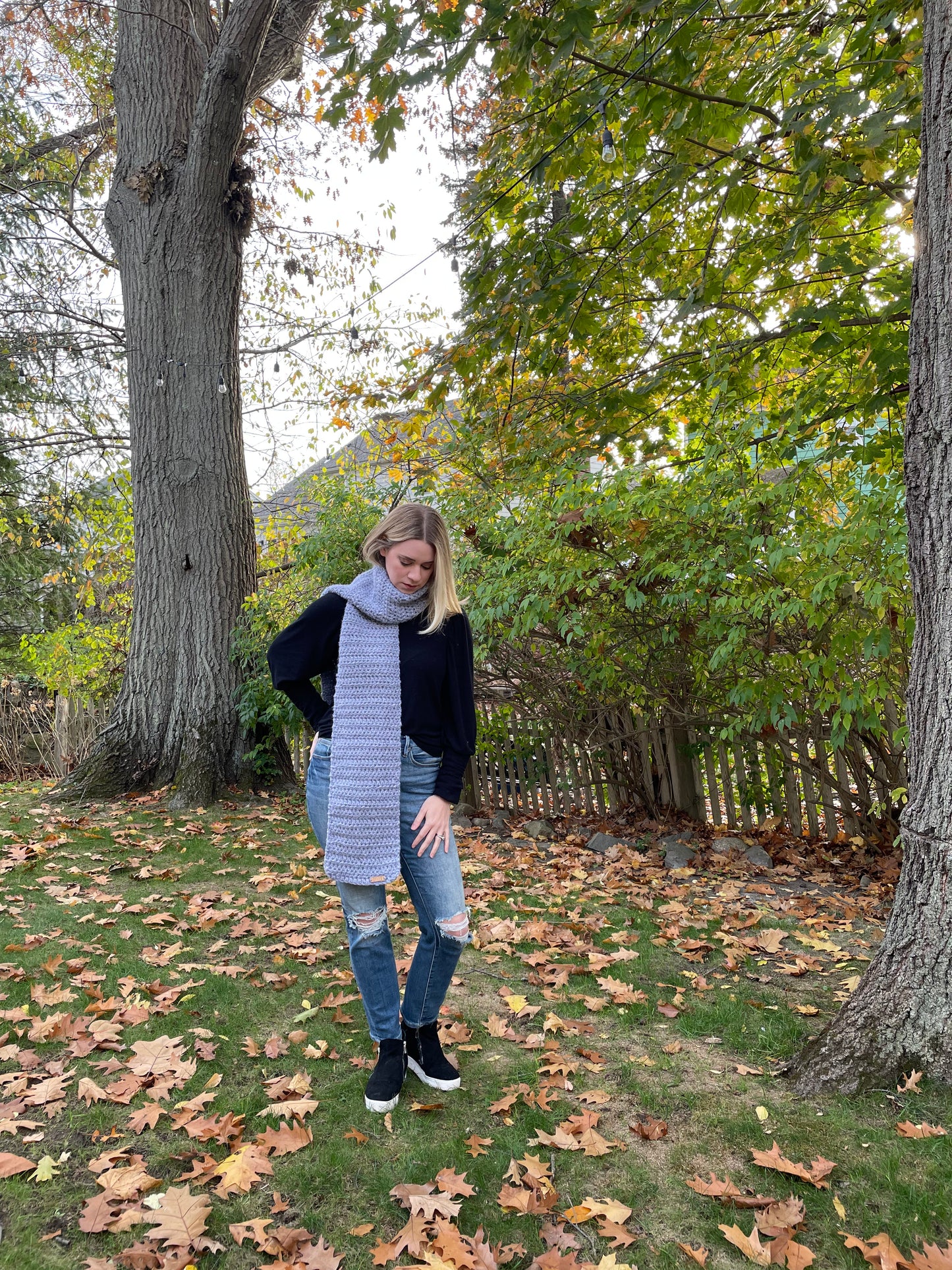 The Harmony Grove Scarf in Silver Gray