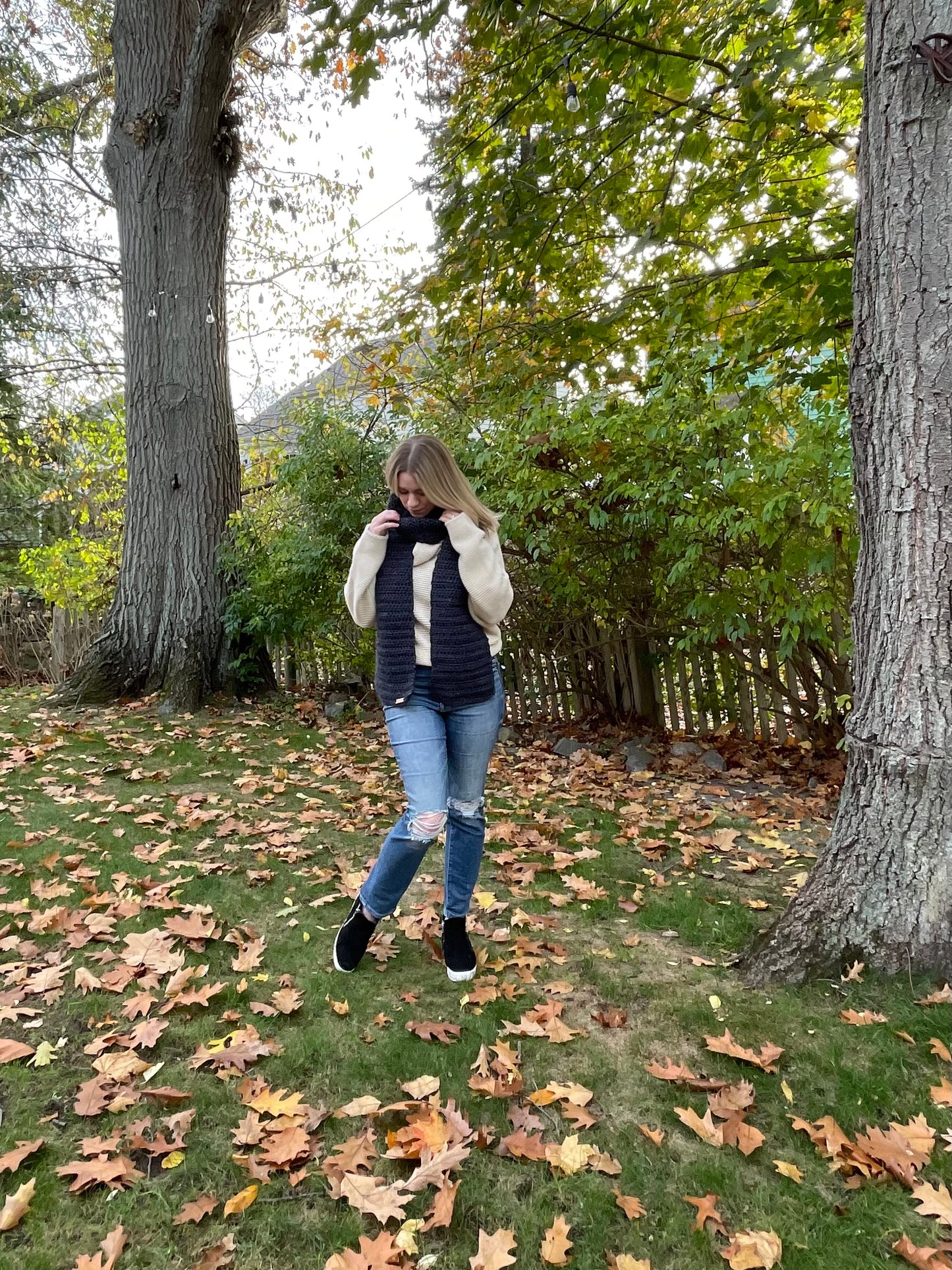 The Harmony Grove Scarf in Dark Gray