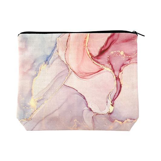 Pink Marble Pouch