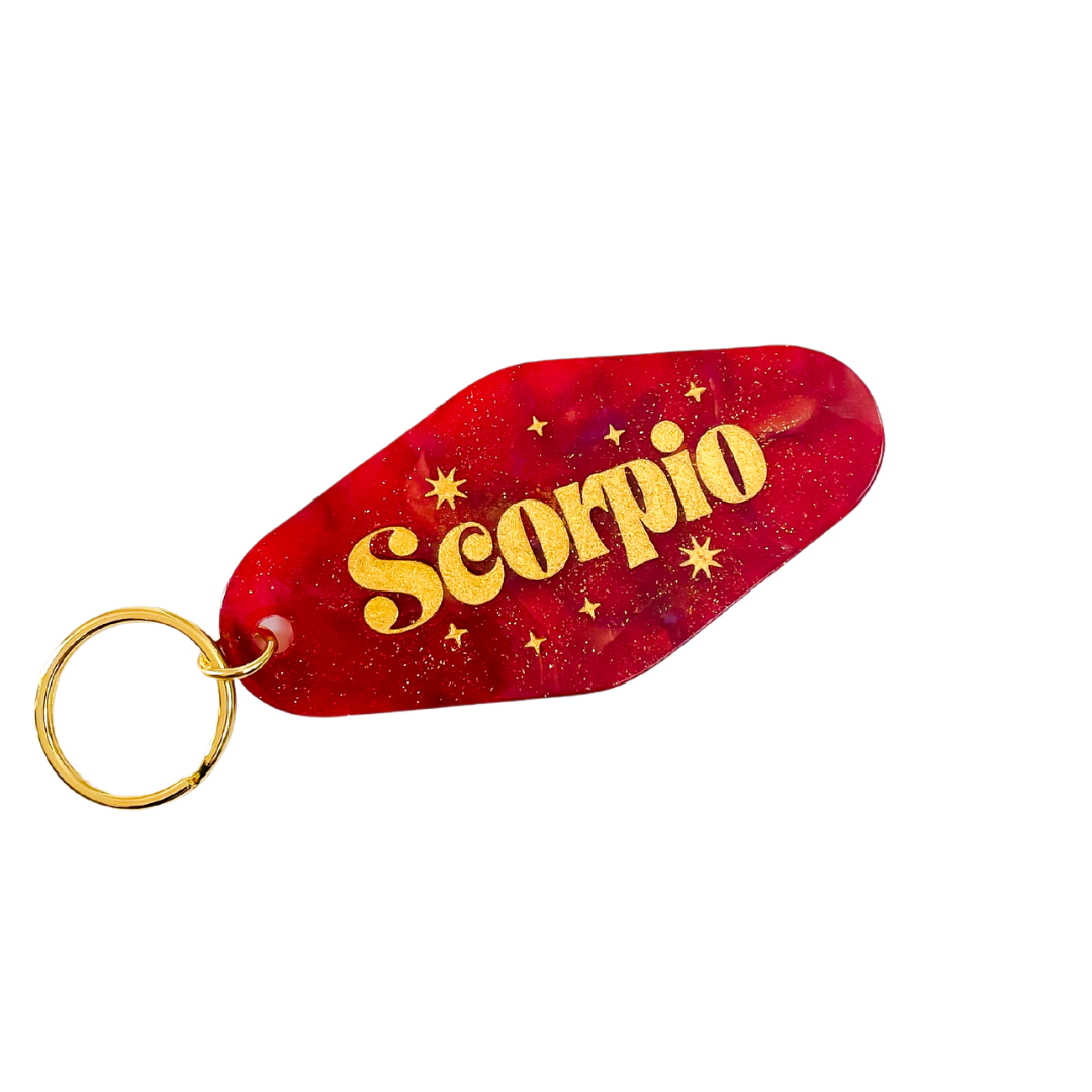 Scorpio Zodiac Motel Keychain