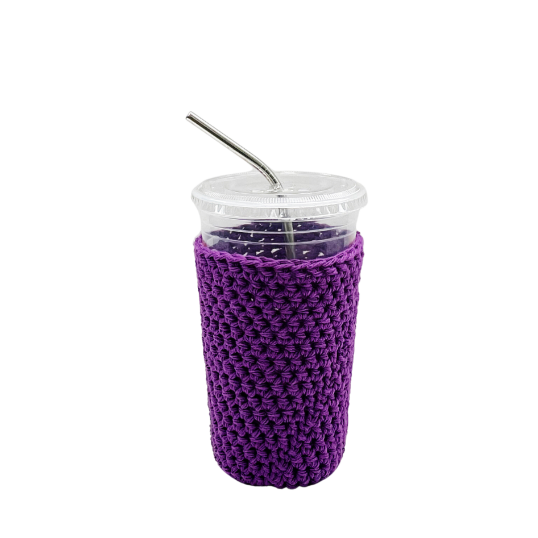 Purple Iced Coffee Cup Cozy