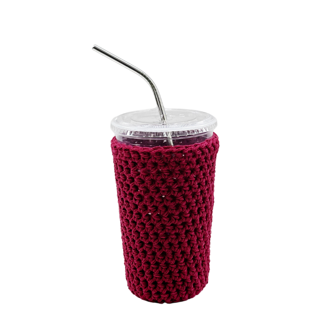 Ruby Red Iced Coffee Cup Cozy