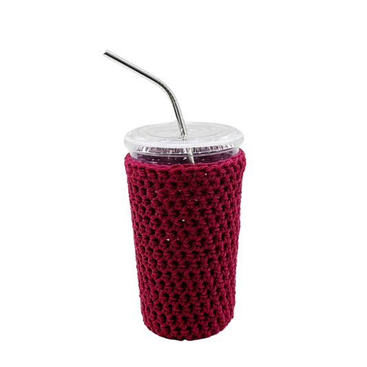 Ruby Red Iced Coffee Cup Cozy