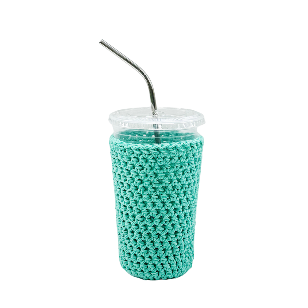 Jade Green Iced Coffee Cozy