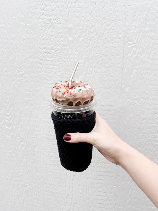 Black Iced Coffee Cup Cozy