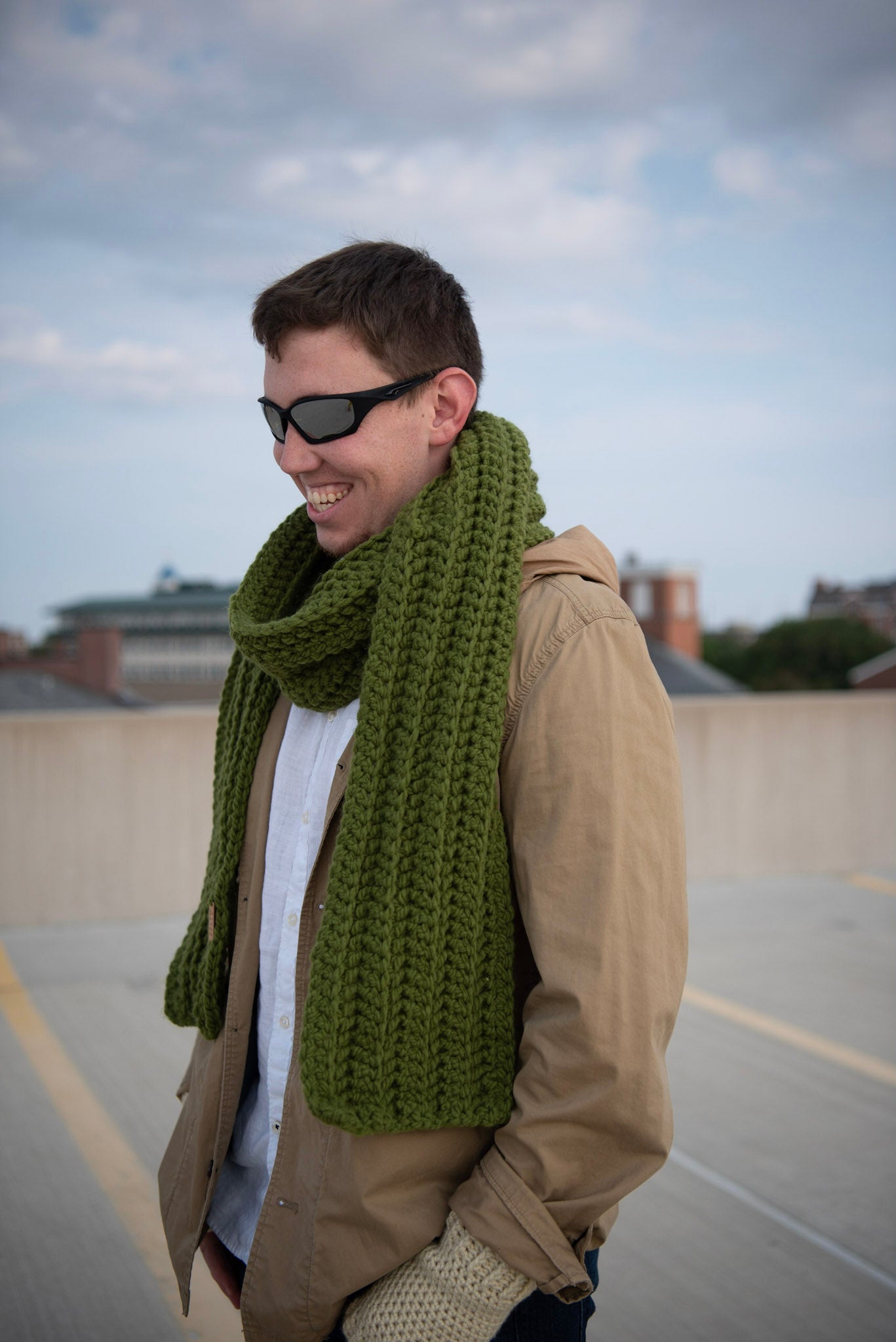 The Forest River Scarf in Green