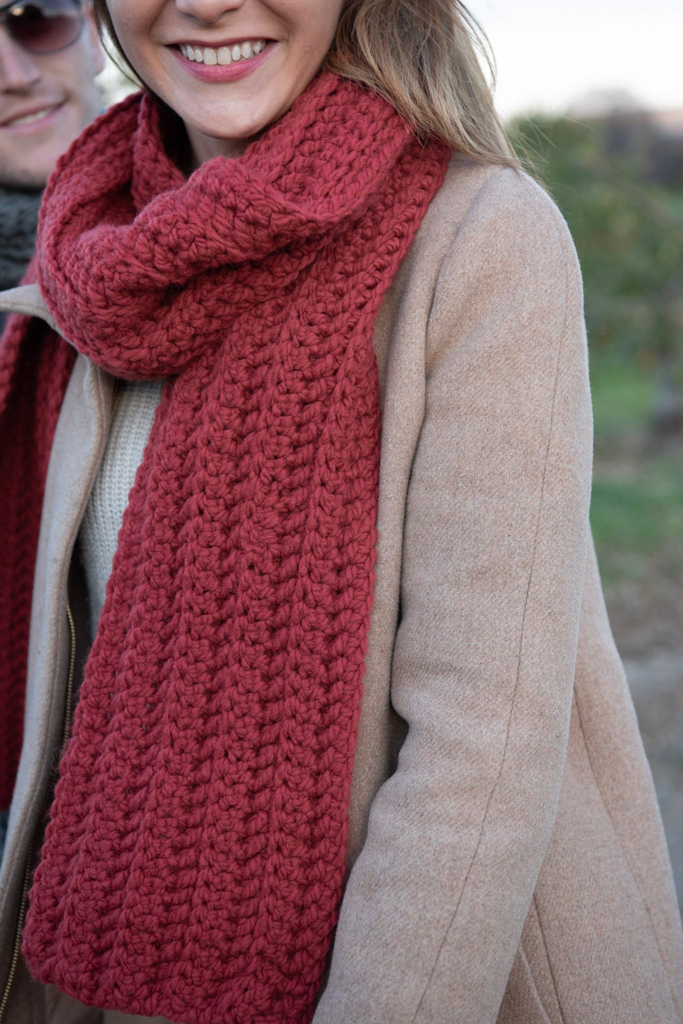 The Forest River Scarf in Red