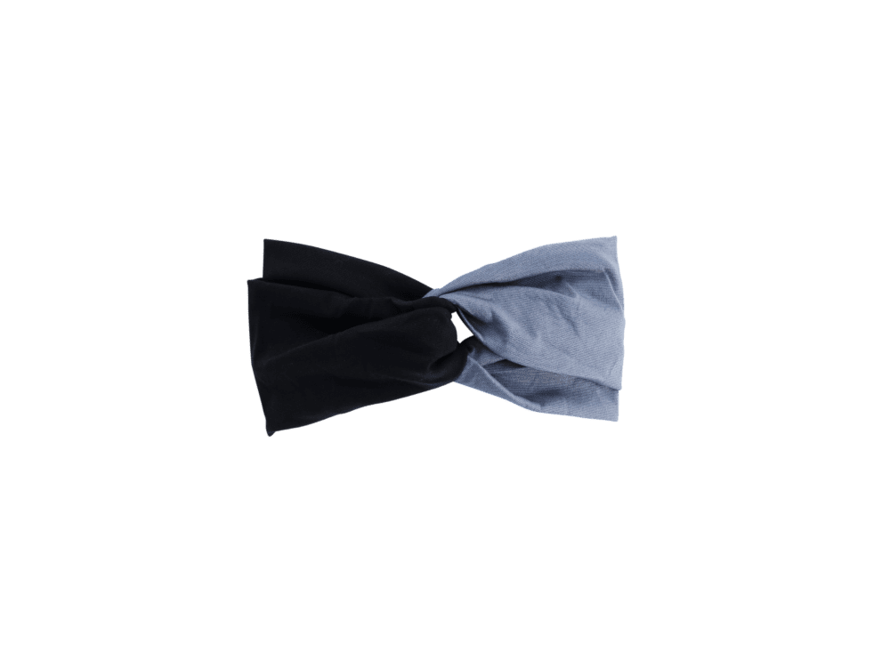 Black and Gray Jersey Twist Headband