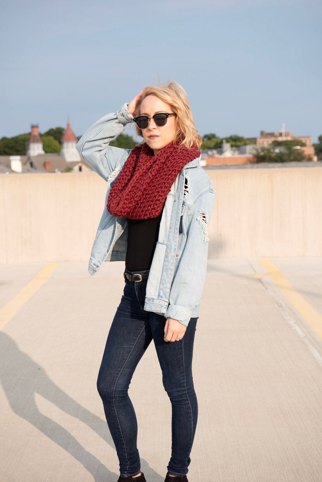 The McIntire Cowl Scarf in Wine
