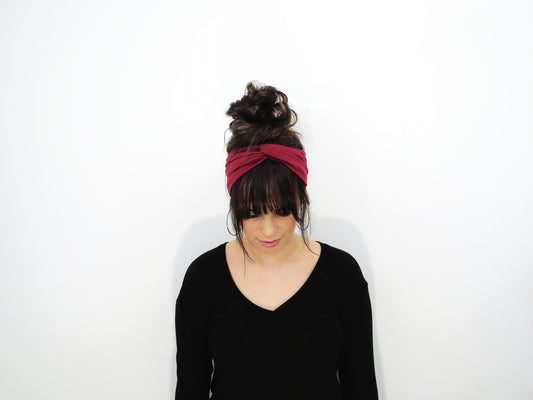 Red Jersey Twist Headband