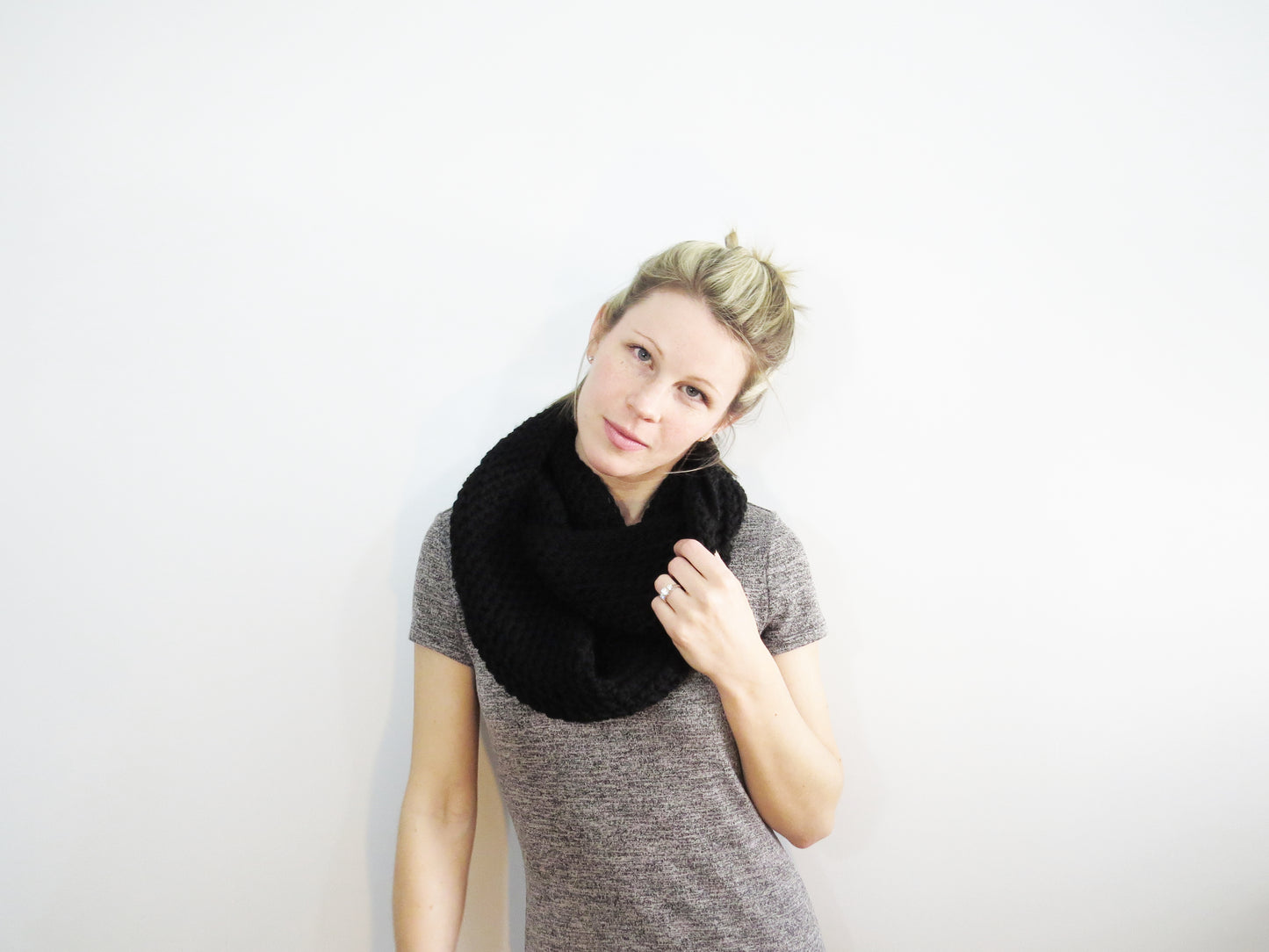 The Willows Infinity Scarf in Black
