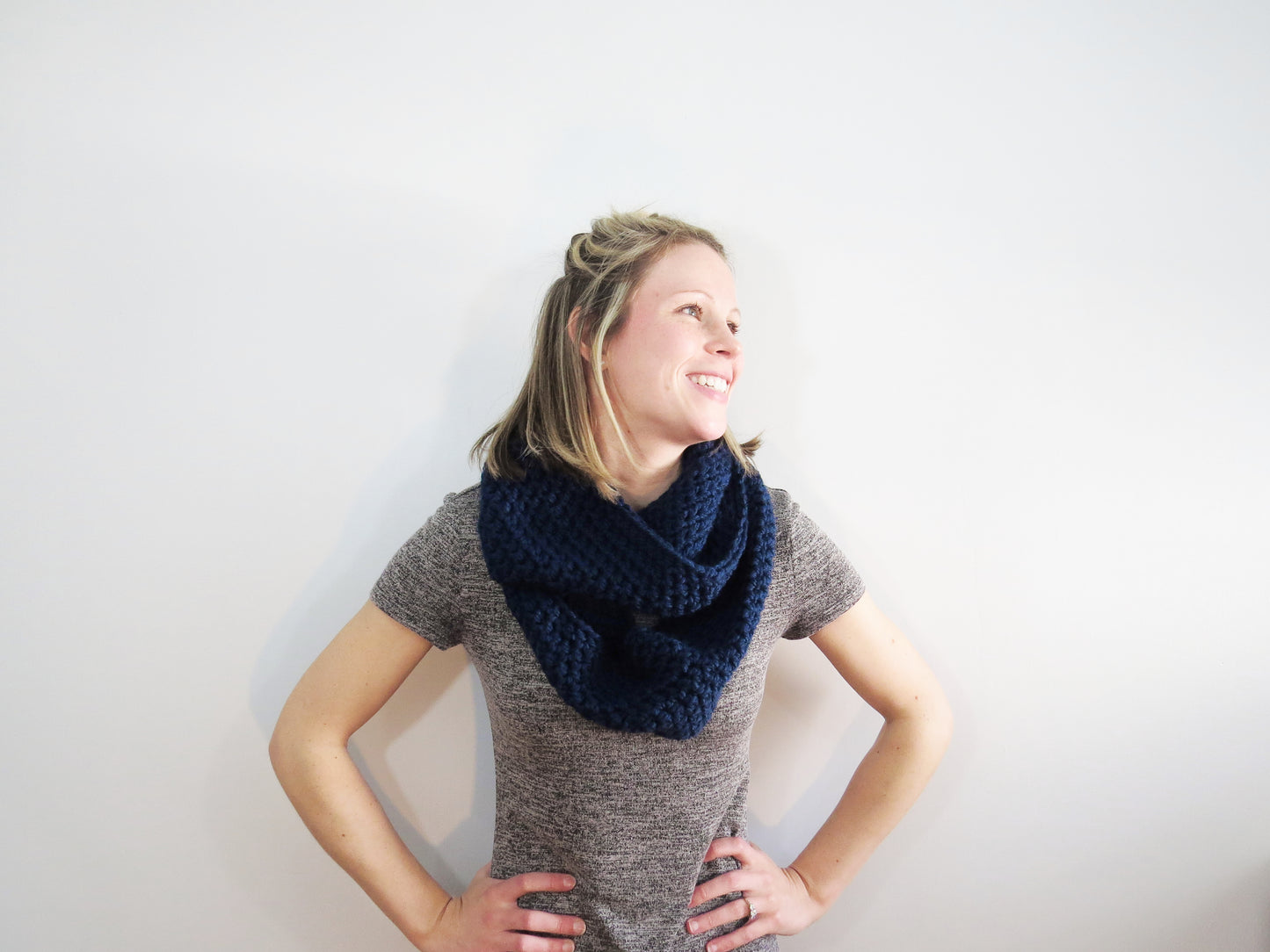 The Willows Infinity Scarf in Navy
