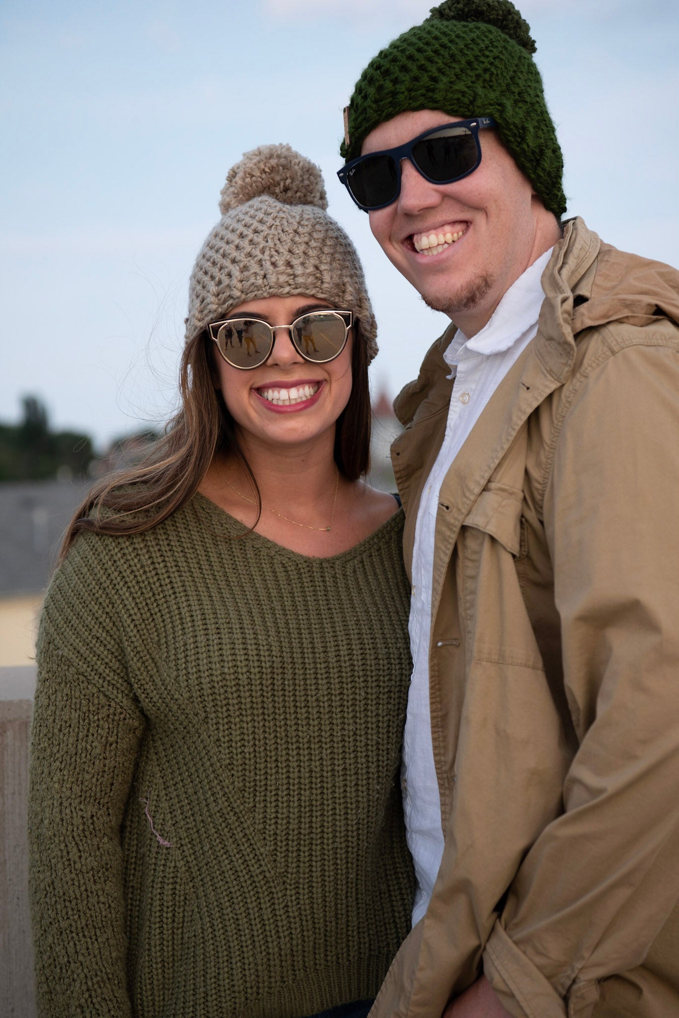 The Winter Island Pom Pom Hat in Beige
