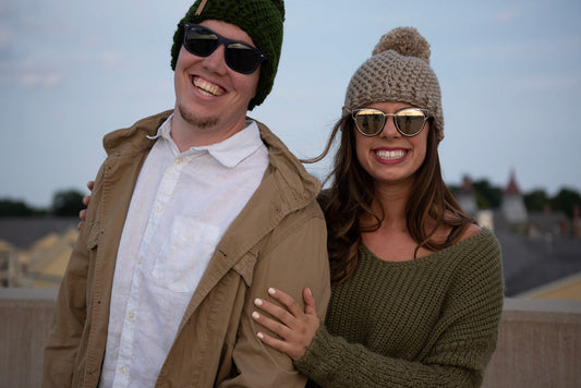 The Winter Island Pom Pom Hat in Beige