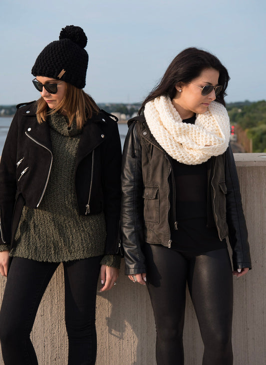 The Winter Island Pom Pom Hat in Black