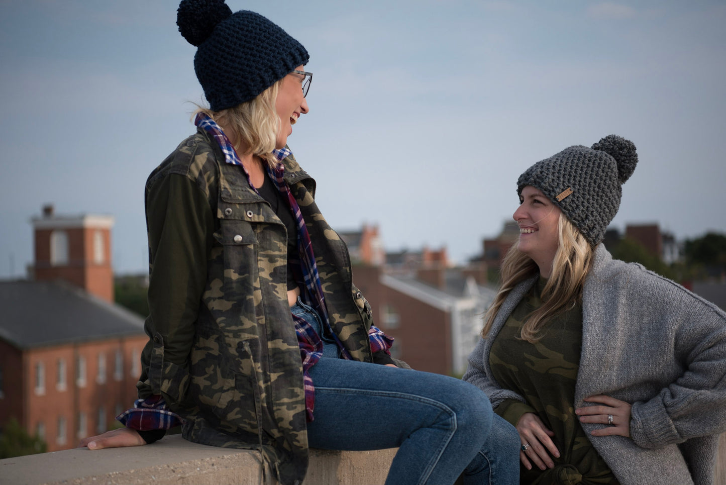 The Winter Island Pom Pom Hat in Gray