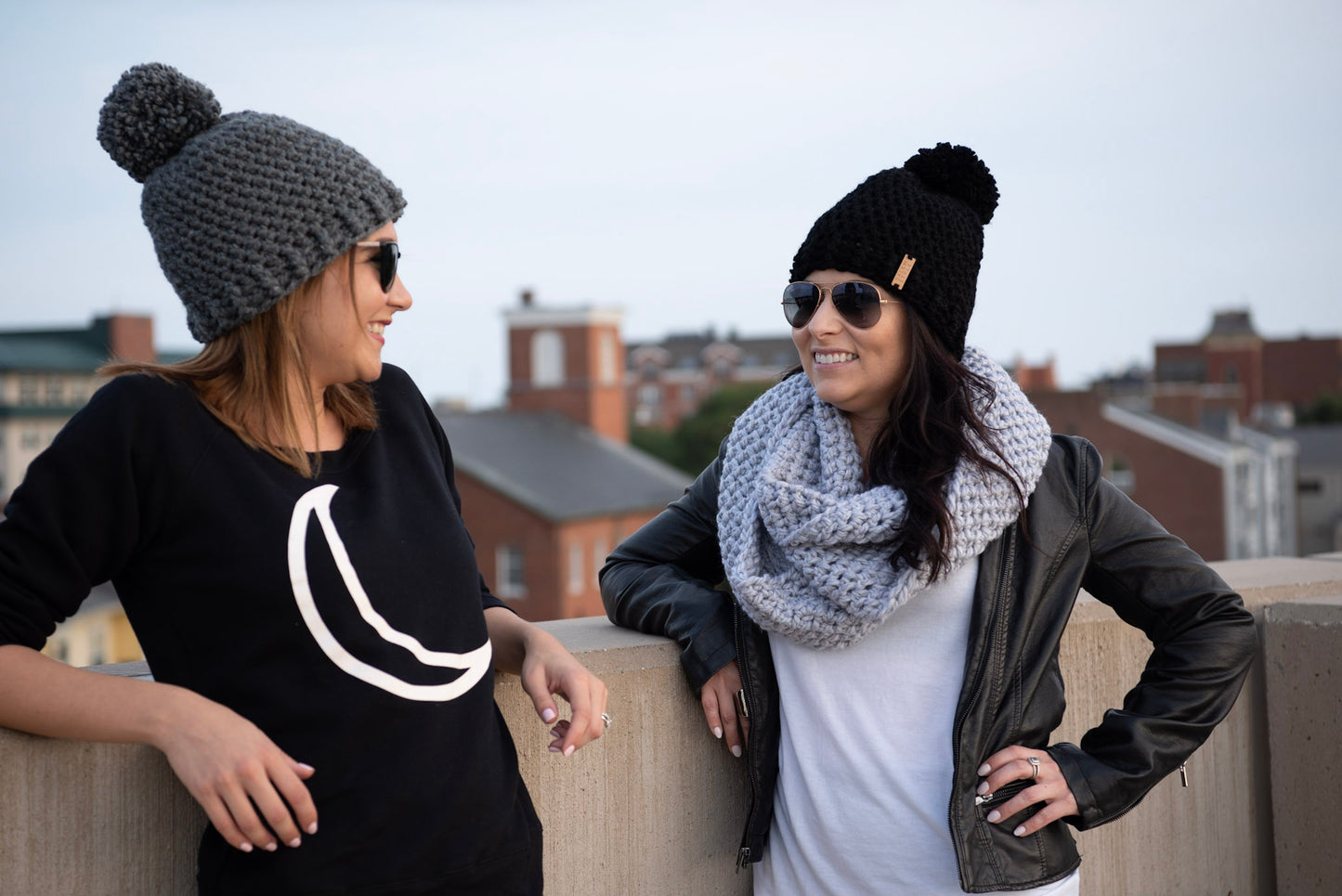 The Winter Island Pom Pom Hat in Gray