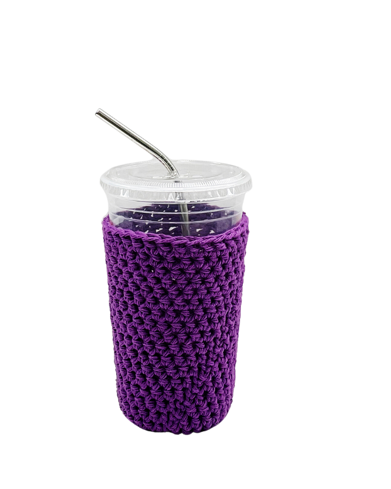 Purple Iced Coffee Cup Cozy