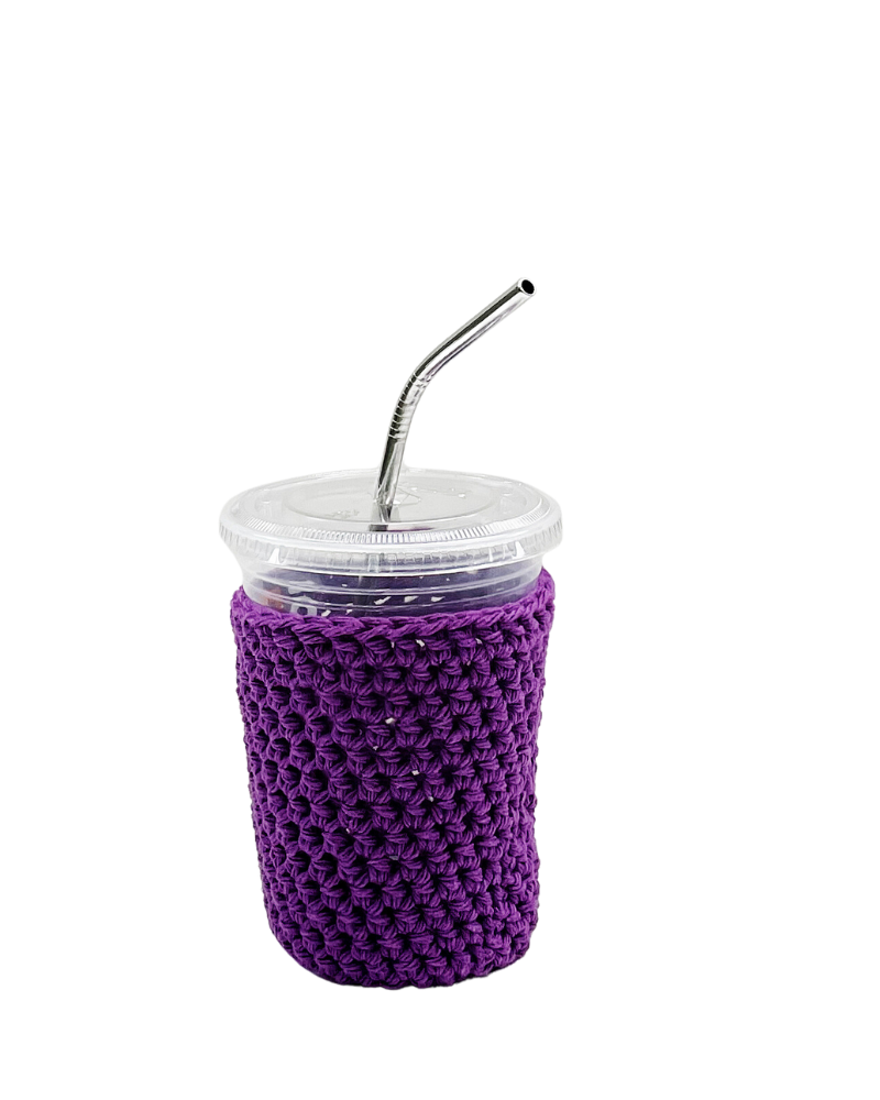 Purple Iced Coffee Cup Cozy