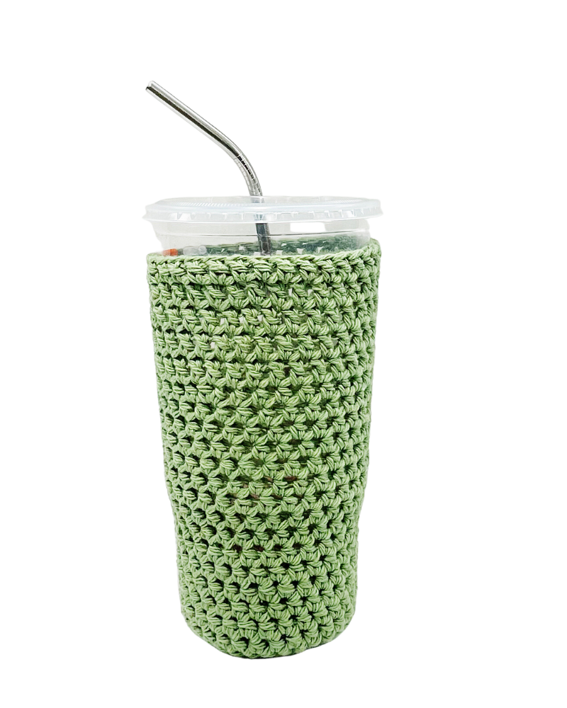 Sage Green Iced Coffee Cup Cozy