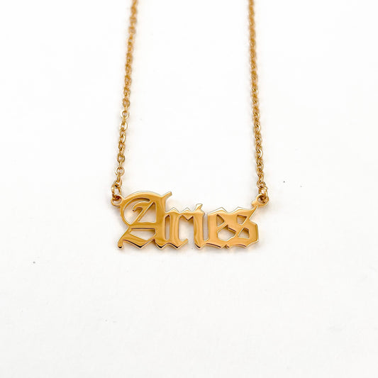 Aries Necklace in Gold