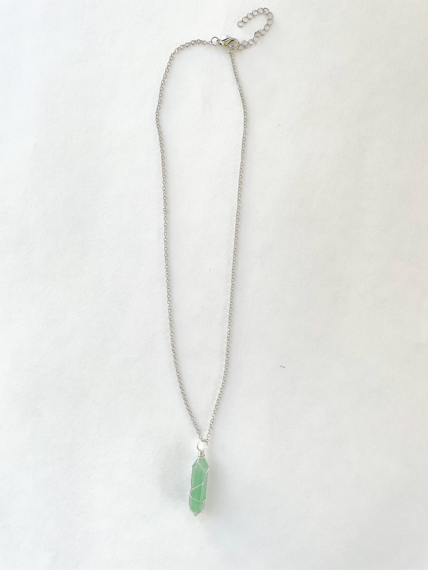Aventurine Crystal Wire Wrapped Necklace