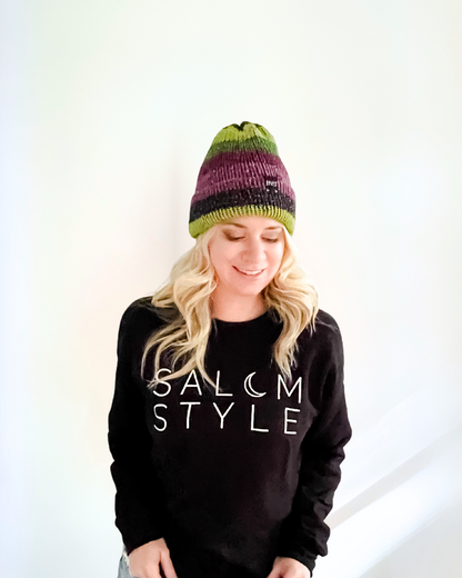 The Wharfside Knit Beanie Hat in Bella Donna