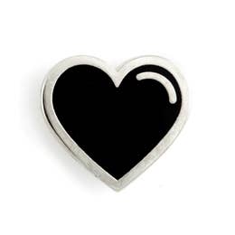 Black Heart Enamel Pin