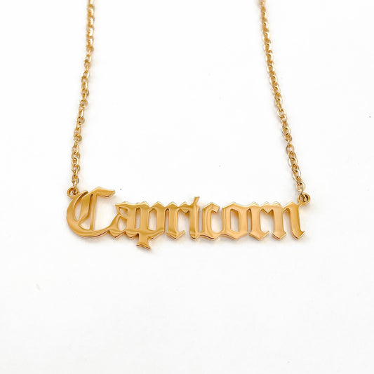 Capricorn Necklace in Gold