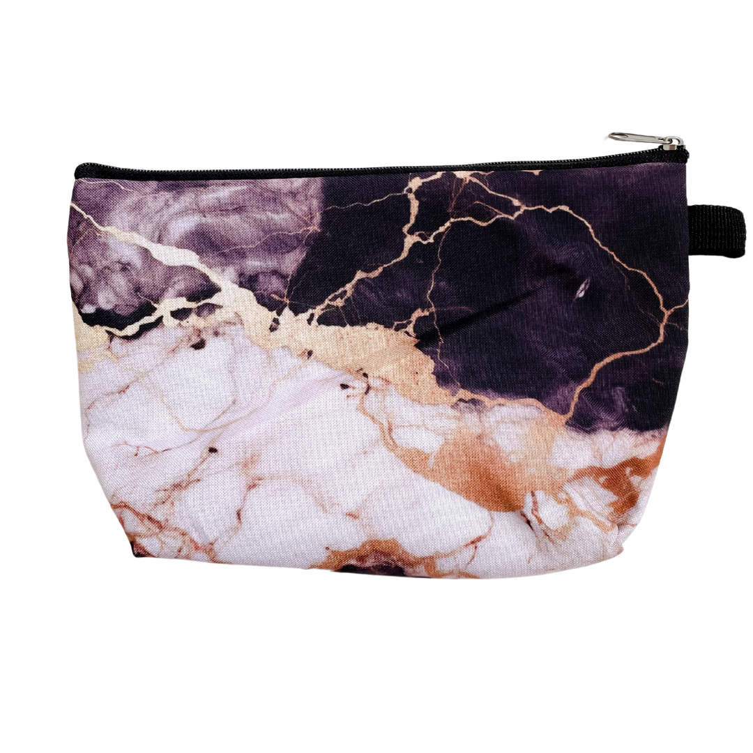 Marbled with Gold Texture Pouch