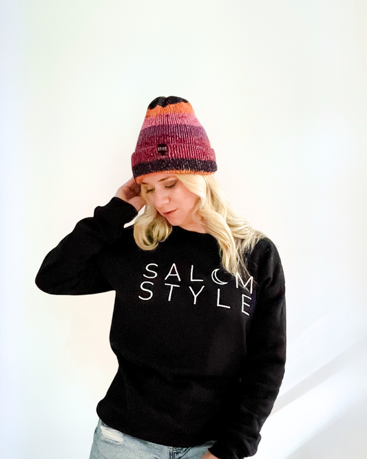 The Wharfside Knit Beanie Hat in Midnight Flame