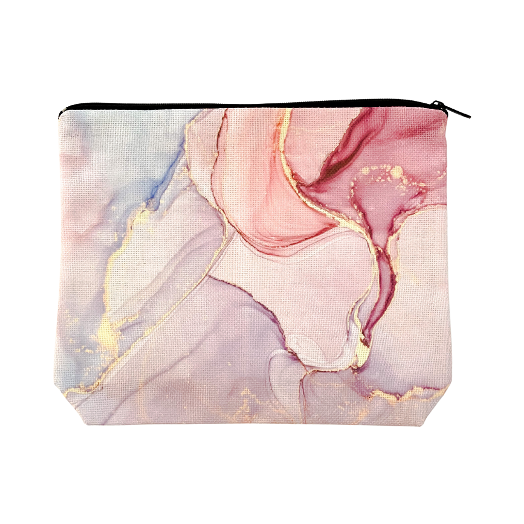 Pink Marble Pouch