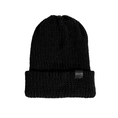 The Wharfside Knit Beanie Hat in Black