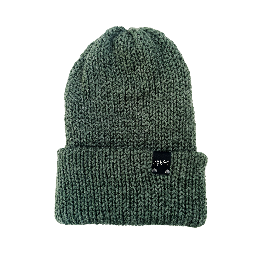 The Wharfside Knit Beanie Hat in Pine Green