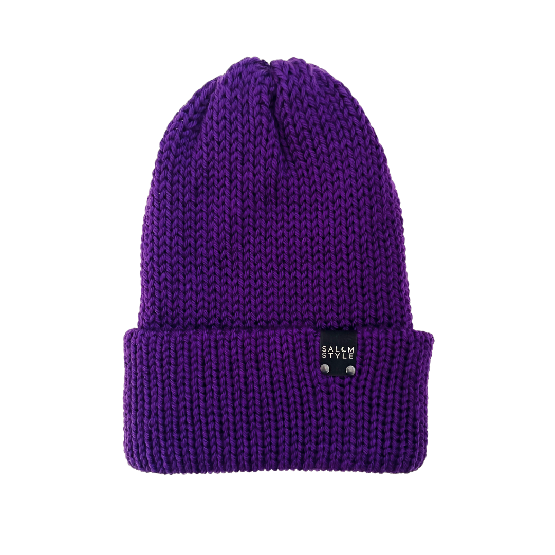 The Wharfside Knit Beanie Hat in Purple