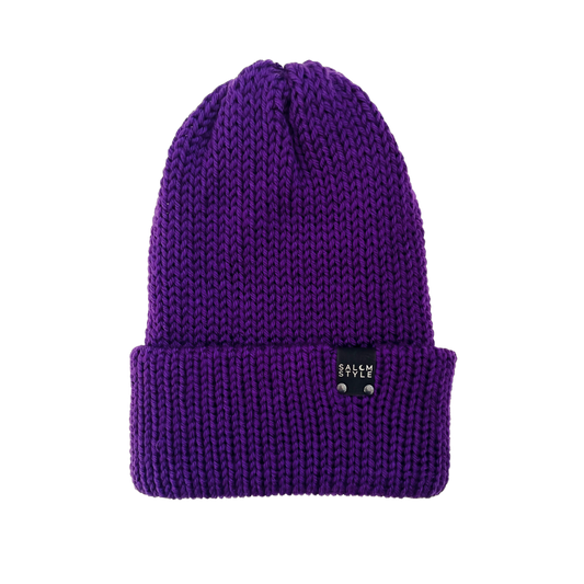 The Wharfside Knit Beanie Hat in Purple