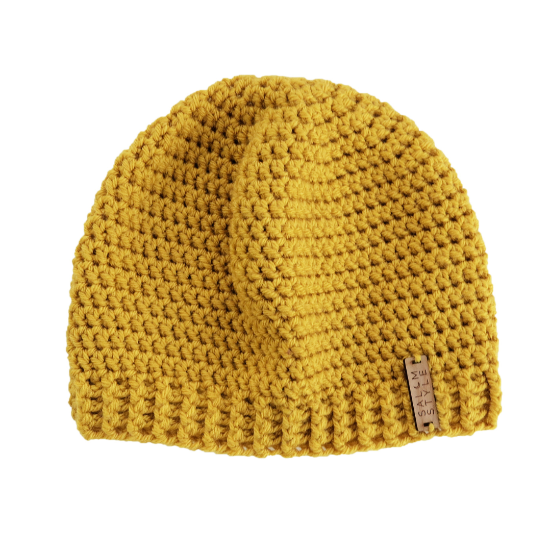 The Dunnie Beanie Hat in Mustard Yellow