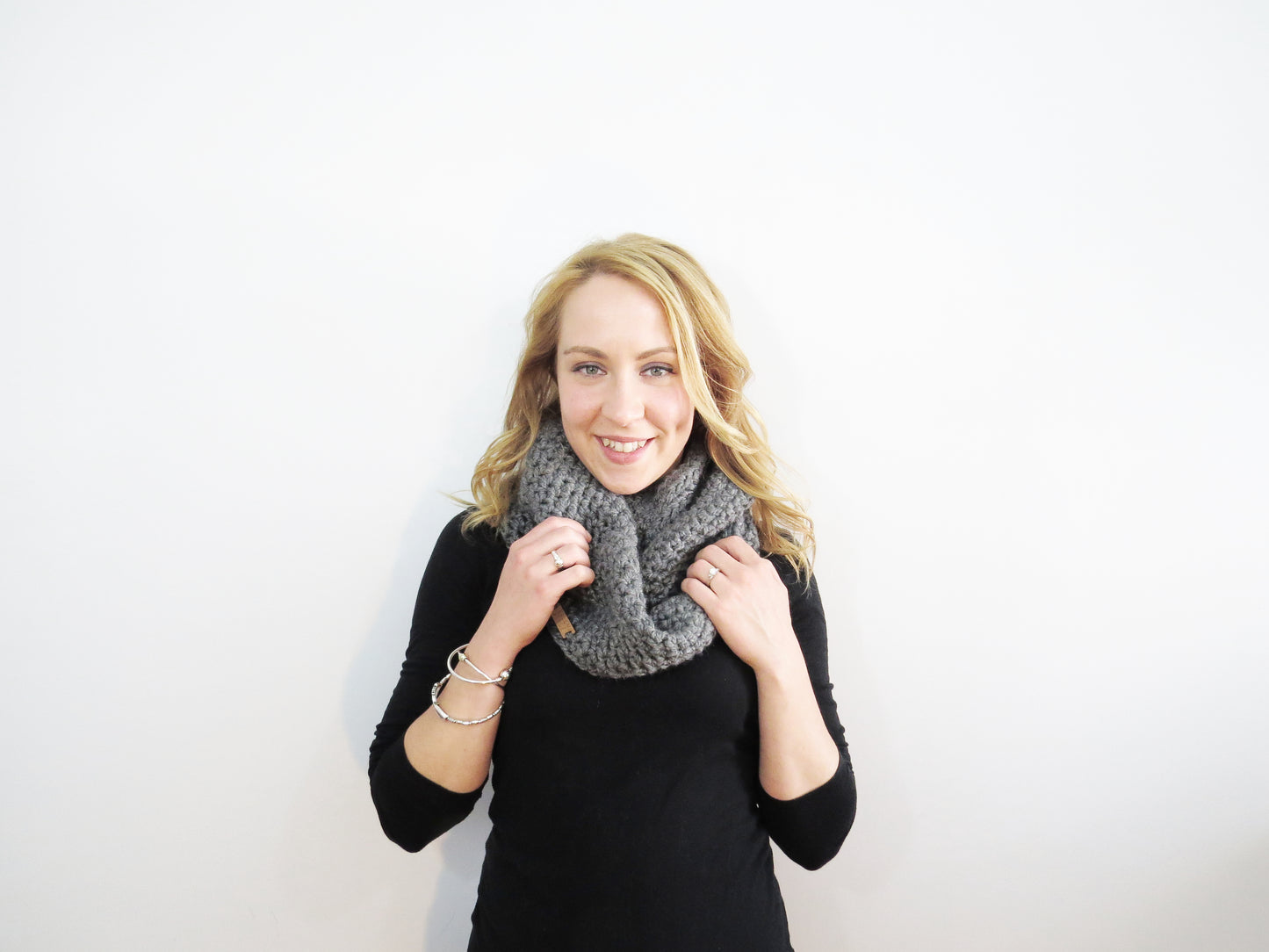 The Willows Infinity Scarf in Gray