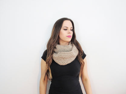 The Willows Infinity Scarf in Beige