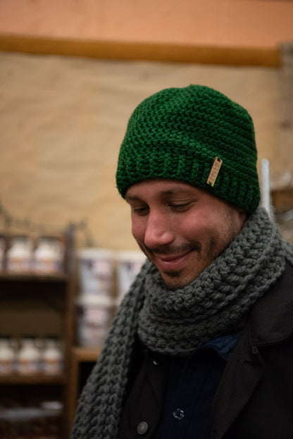 The Dunnie Beanie Hat in Hunter Green