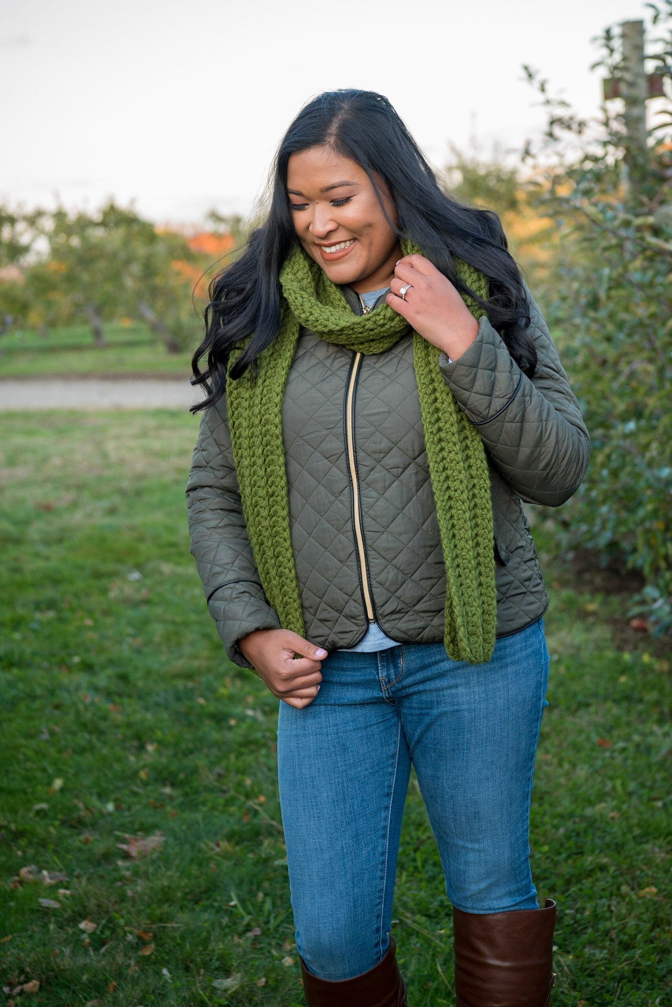 The Forest River Scarf in Green
