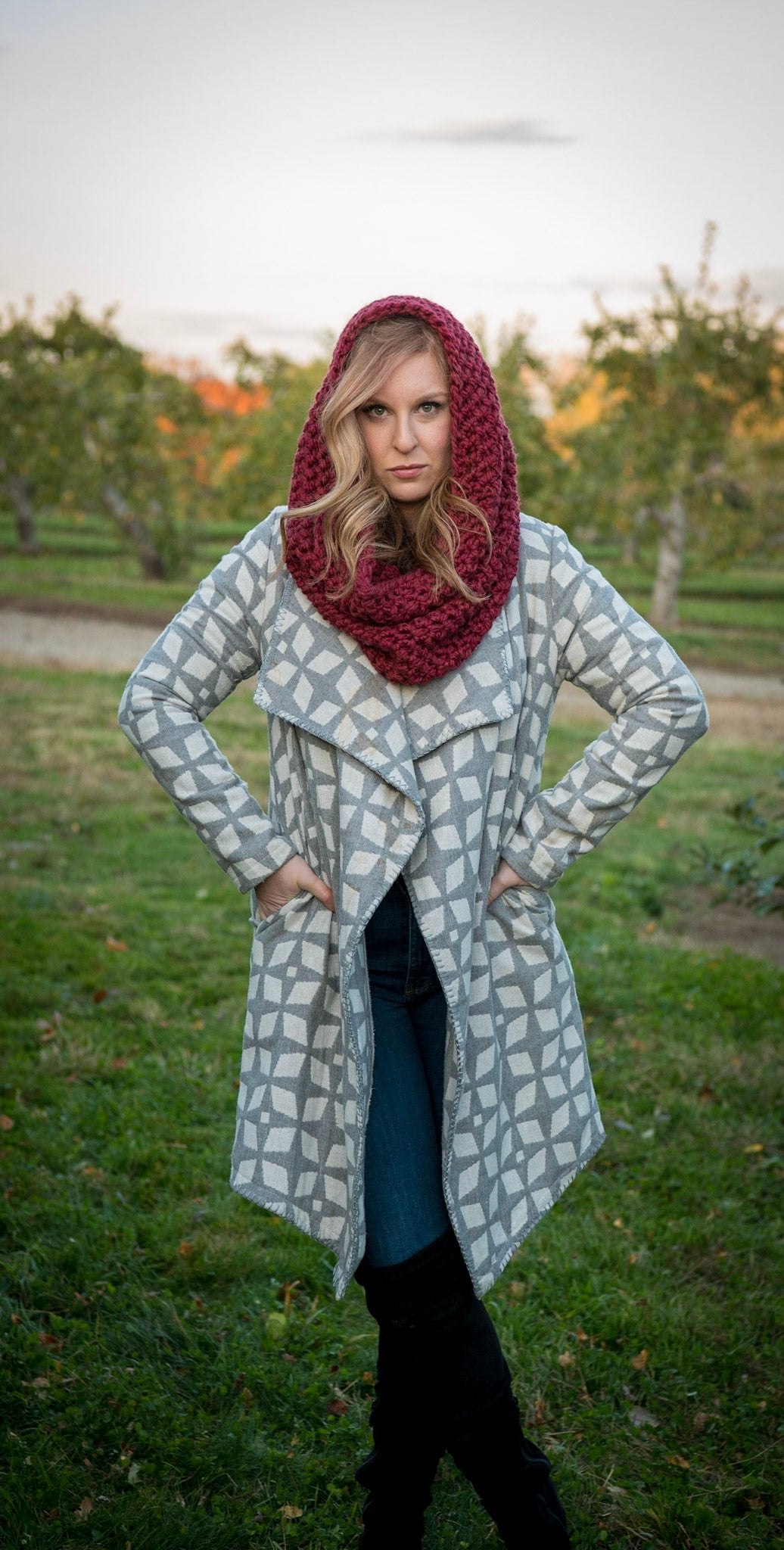 The McIntire Cowl Scarf in Wine