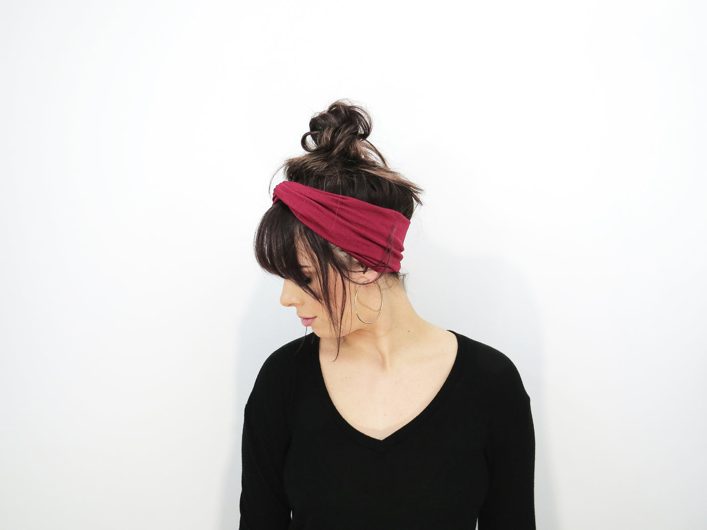 Red Jersey Twist Headband