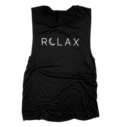Relax Black Yoga Muscle Tank