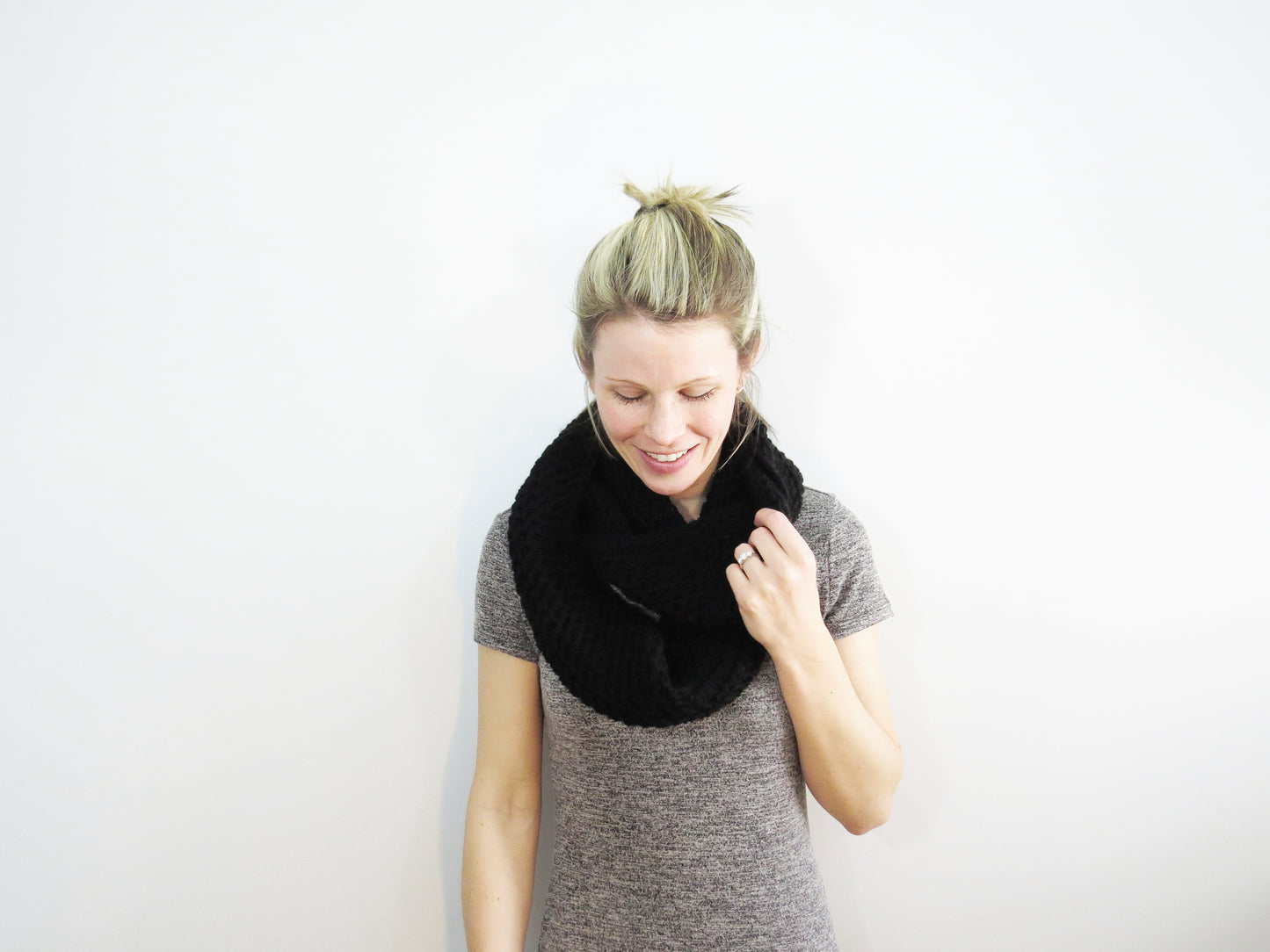 The Willows Infinity Scarf in Black