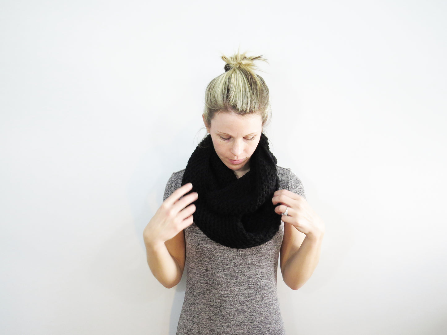 The Willows Infinity Scarf in Black