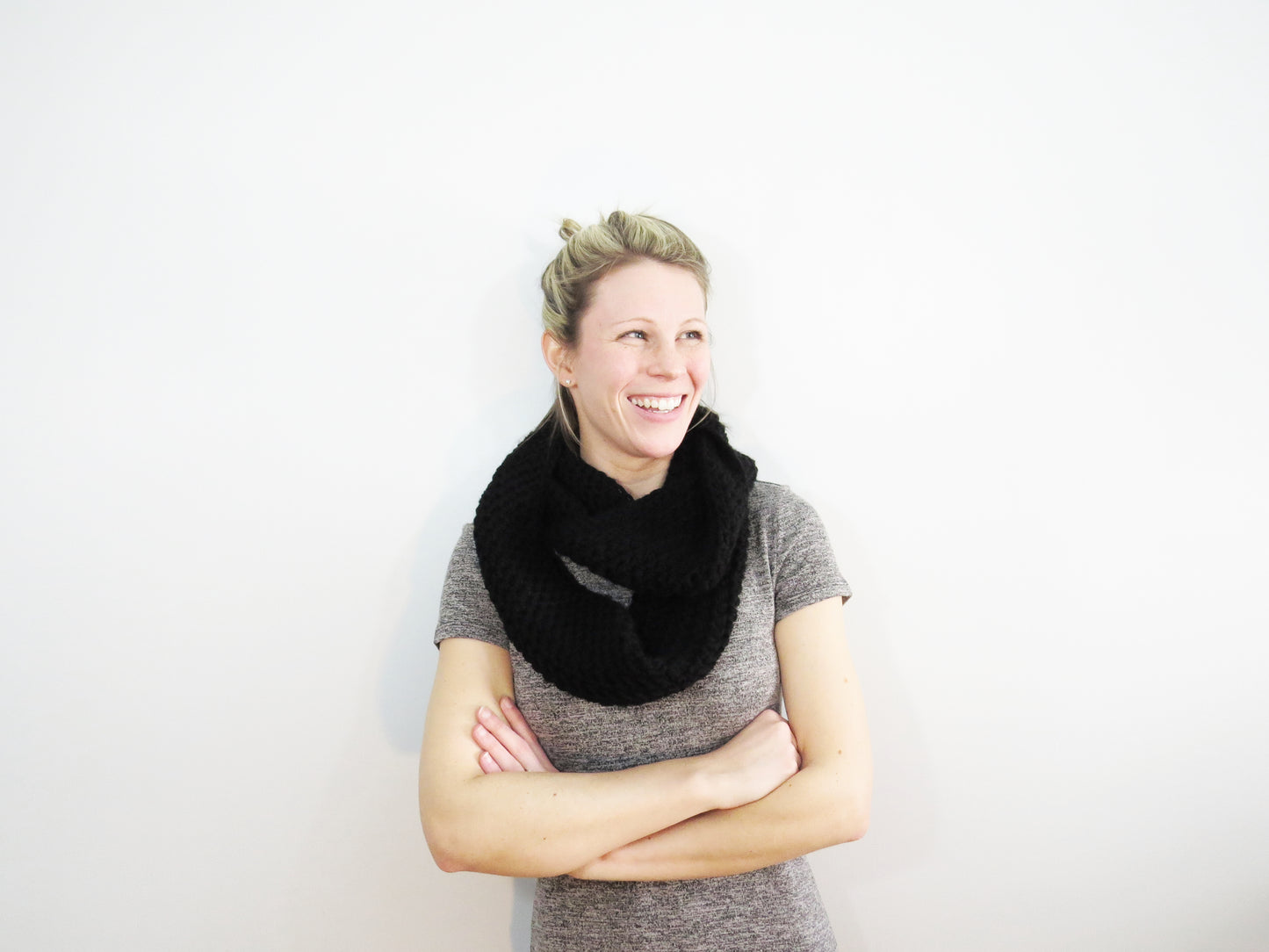 The Willows Infinity Scarf in Black